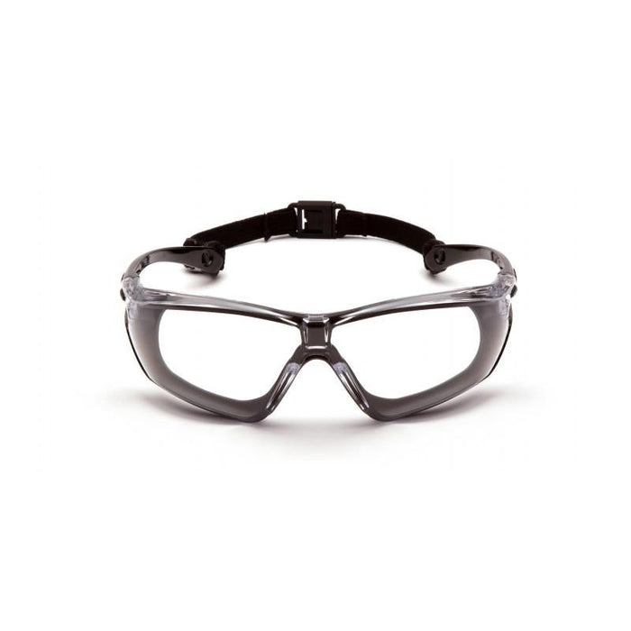 Pyramex SBG10680DT Crossovr Indoor/Outdoor Mirror Anti-Fog Lens with Black and Gray Frame Glasses Safety Glasses