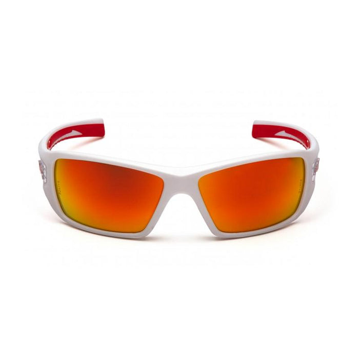 Pyramex SWR10455D Velar Sky Red Mirror Lens with White and Red Frame