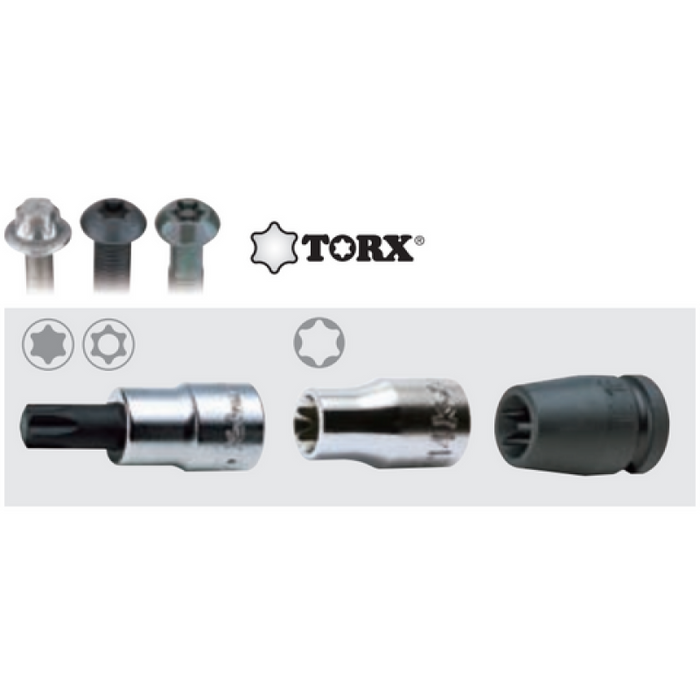 Koken RS3325/9 3/8 Sq. Dr. Socket set TORX® E4-E16 9 pieces