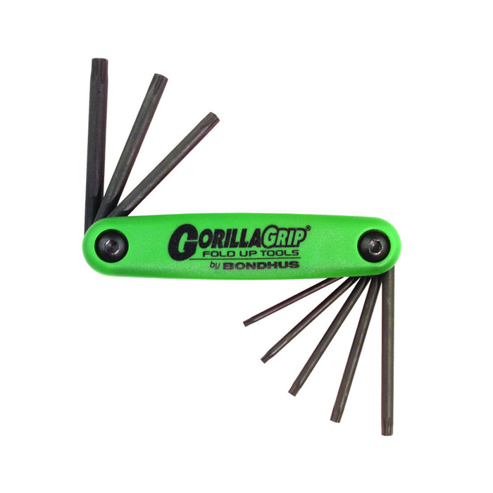 Bondhus 12632 Gorilla Grip Set of 8 T6 - T25 TORX® Fold Up Tool