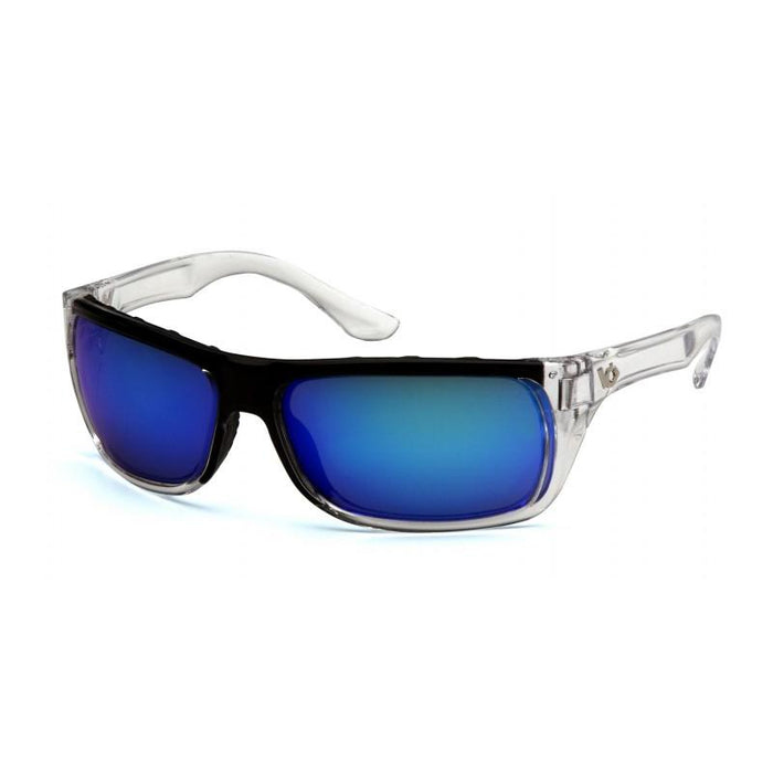 Pyramex VGSC965T Vallejo Ice Blue Mirror Anti-Fog Lens with Clear Frame