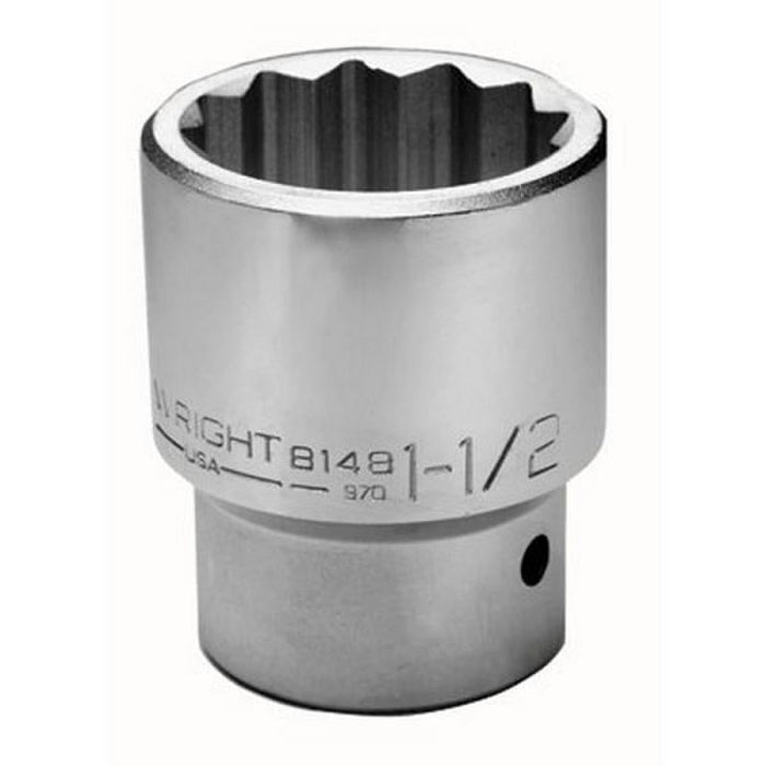 Wright Tool 8198 1 Inch Drive 3-3/8 Inch 12 Point Standard Socket
