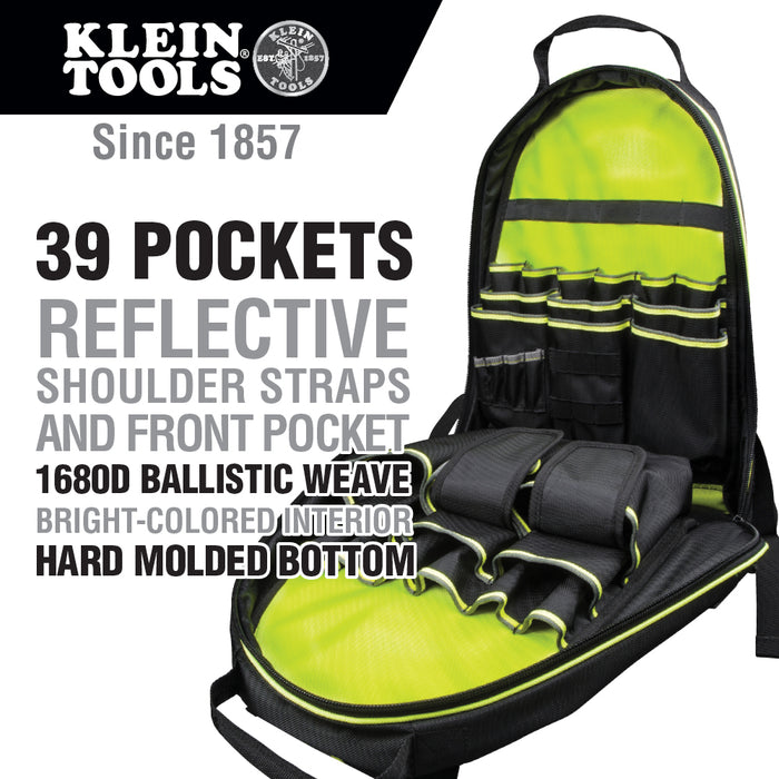 Klein Tools 55597 Tradesman Pro High-Visibility Backpack