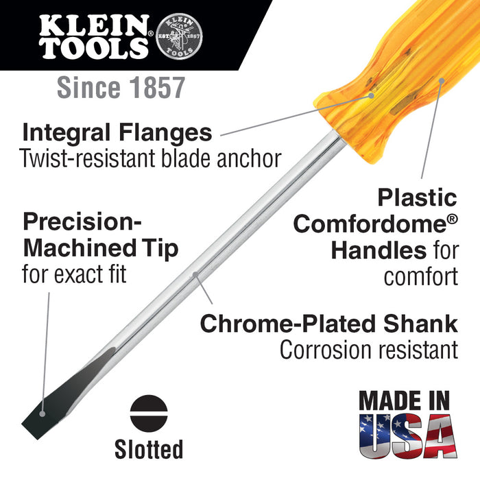 Klein Tools 70155 1/4" x 20" Keystone-Tip Screwdriver