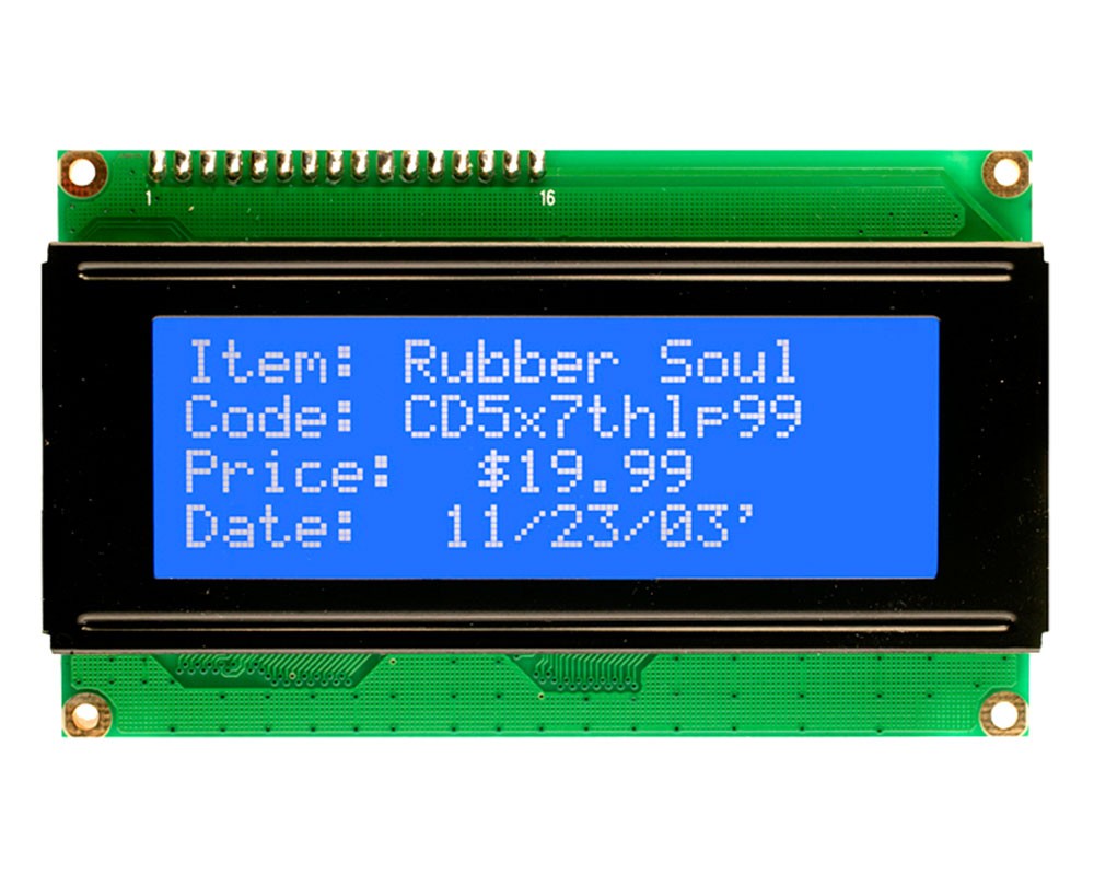 Orient Display AMC2004A-B-B6WTDW 4x20 Character LCD Display Module ...