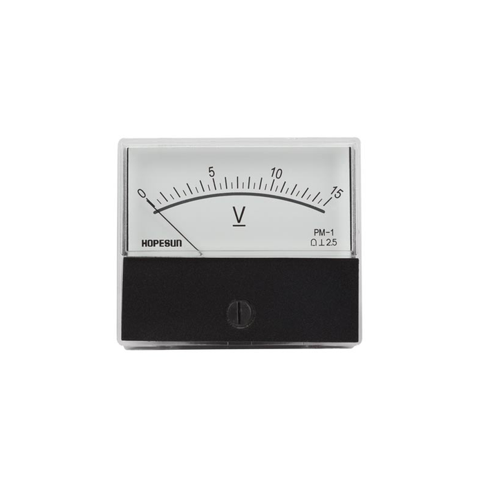 Velleman AVM7015 15V DC Panel Meter, Analog, 2.8" x 2.4"