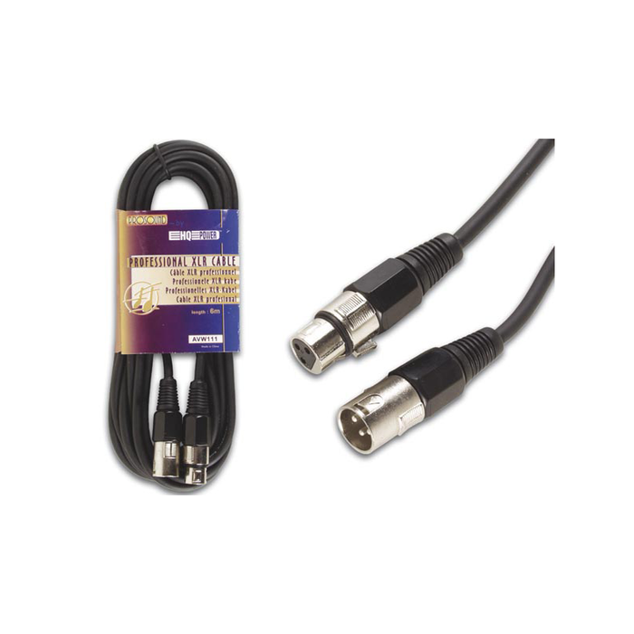 Velleman AVW111-3: Professional XLR Cable (9 3/4 ft Black)