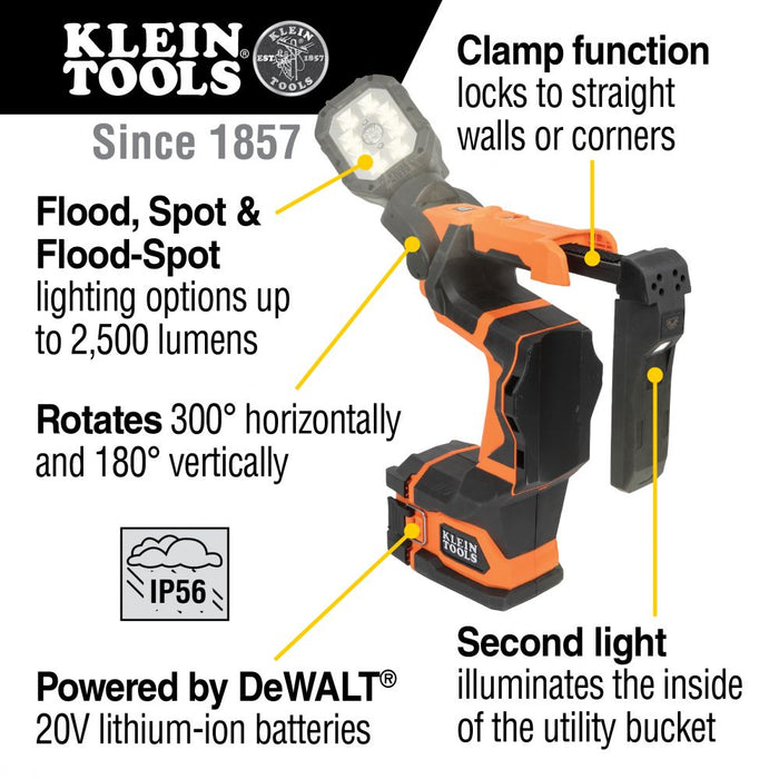 Klein Tools BAT20UBL1 Cordless Utility Bucket LED Light Kit