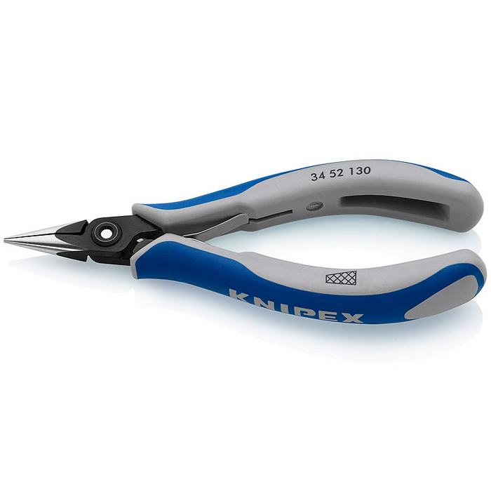Knipex 34 52 130 Precision Electronics Gripping Pliers 5, 12" with Half-Round Jobs