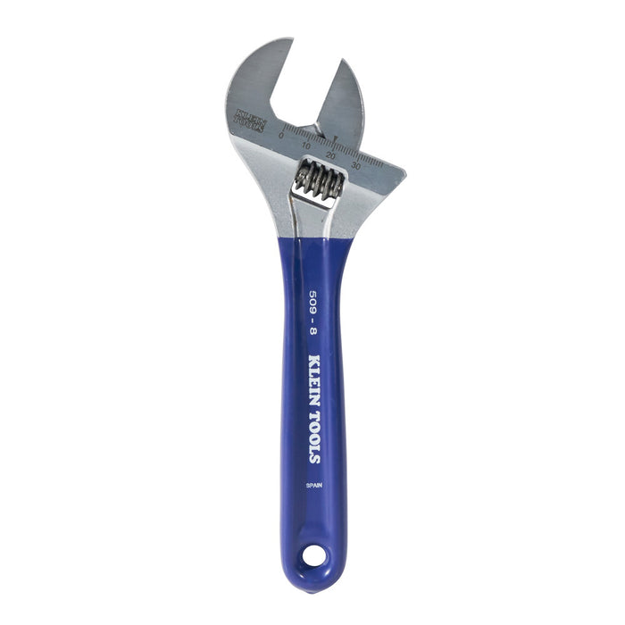 Klein Tools D509-8 Adjustable Wrench, Extra-Wide Jaw, 8''