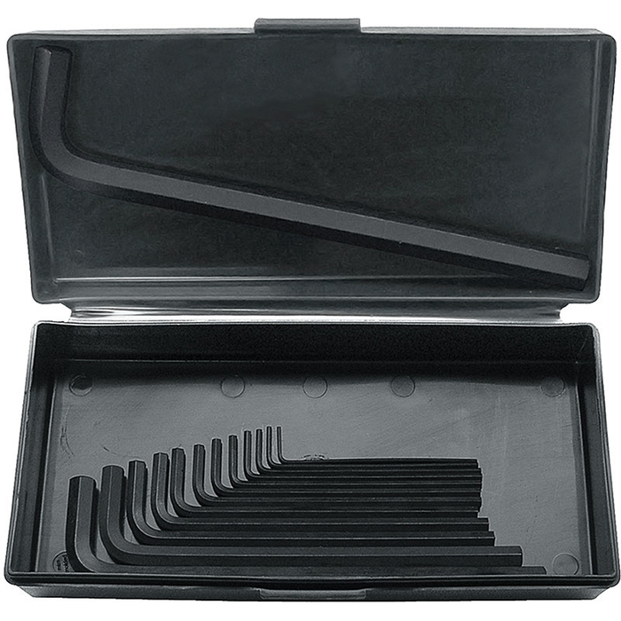 Bondhus 12396 Set of 10 Hex L-Wrenches, Sizes (1.5-12mm) in Metal Box