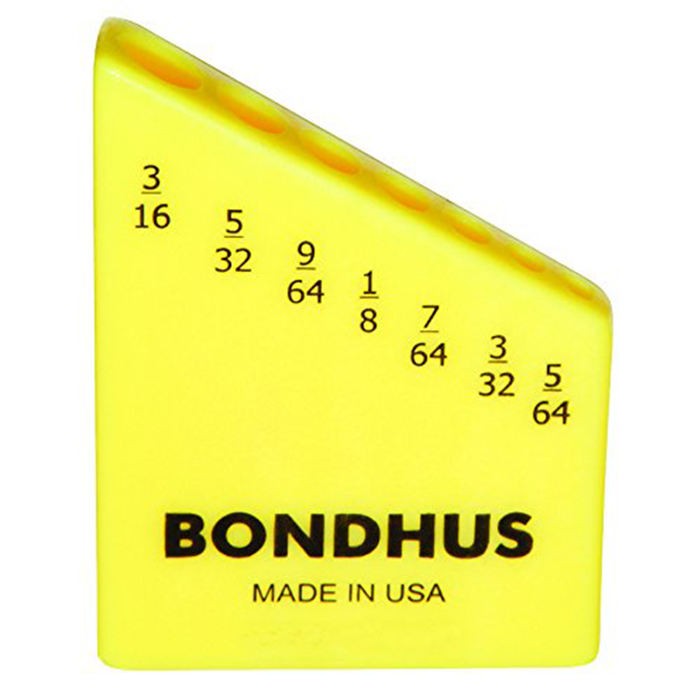 Bondhus 18045 Bondhex Color Coded Case Holds 7 Tools, 10 Piece