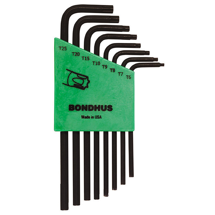 Bondhus 31832 Set of 8 TORX® L-wrenches, Long Length, Sizes T6-T25