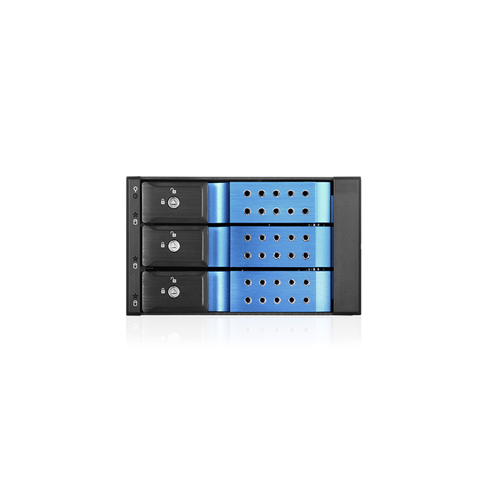 iStarUSA BPN-DE230SS-BLUE  Trayless 2x5.25" to 3x 3.5" SAS SATA 6 Gbps HDD Hot-swap Rack