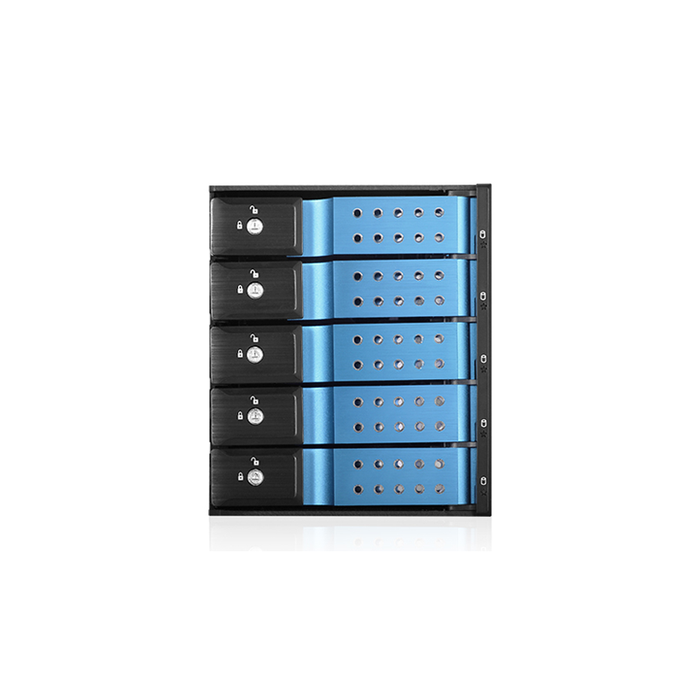 iStarUSA BPN-DE350SS-BLUE  Trayless 3x 5.25" to 5x 3.5" SAS SATA 6 Gbps HDD Hot-swap Rack