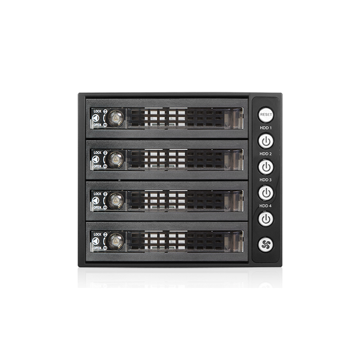 iStarUSA BPU-340SATA-KL  3x 5.25" to 4x 3.5" 2.5" SAS SATA 6 Gbps HDD SSD Hot-swap Rack with Key Lock