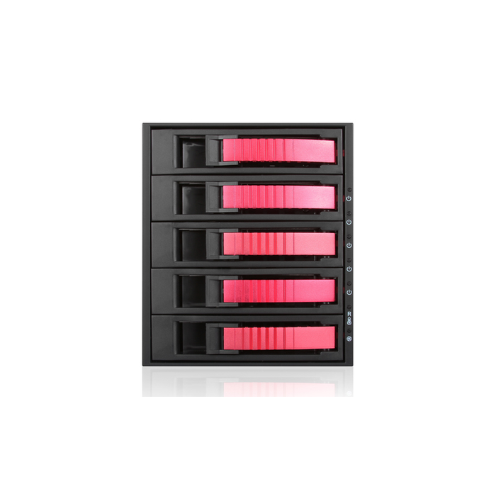 iStarUSA BPU-350SATA-RED  3x 5.25" to 5x 3.5" 2.5" SAS SATA 6 Gbps HDD SSD Hot-swap Rack