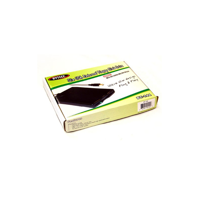 Bytecc BT-144 Slim Black USB External Floppy Disk Drive