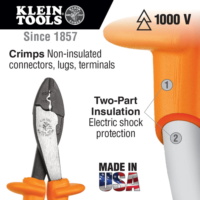 Klein Tools 1005-INS Insulated Crimping/Cutting Tool