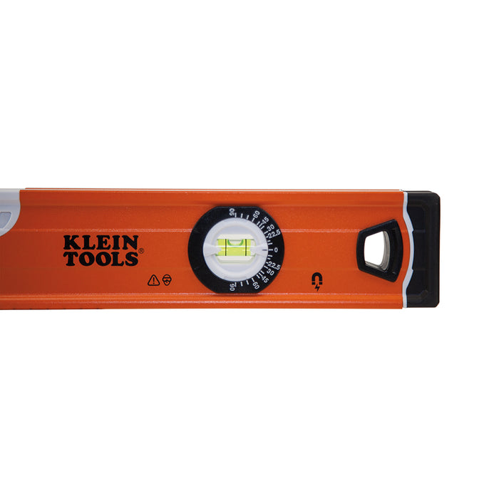 Klein Tools 935L Level, 24-Inch Magnetic Bubble Level with Adjustable Vial and Top V-Groove