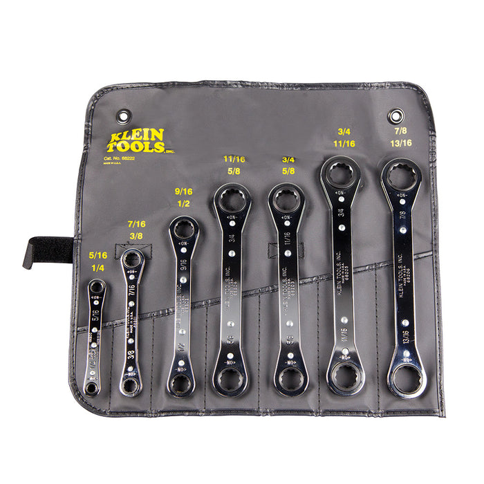 Klein Tools 68222 Ratcheting Box Wrench Set, 7 Piece