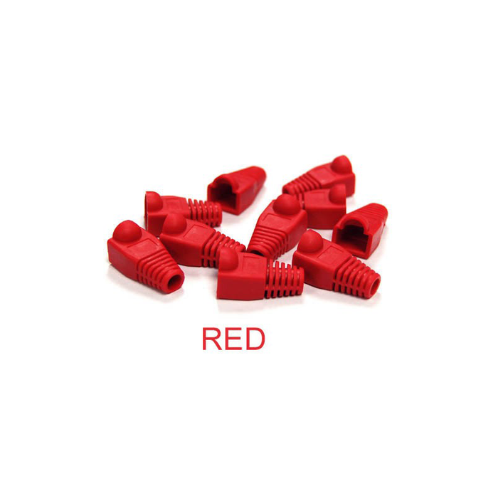 Bytecc C6BOOT-R  Red Colored Snagless Boots for RJ45 (50pcs Bag)