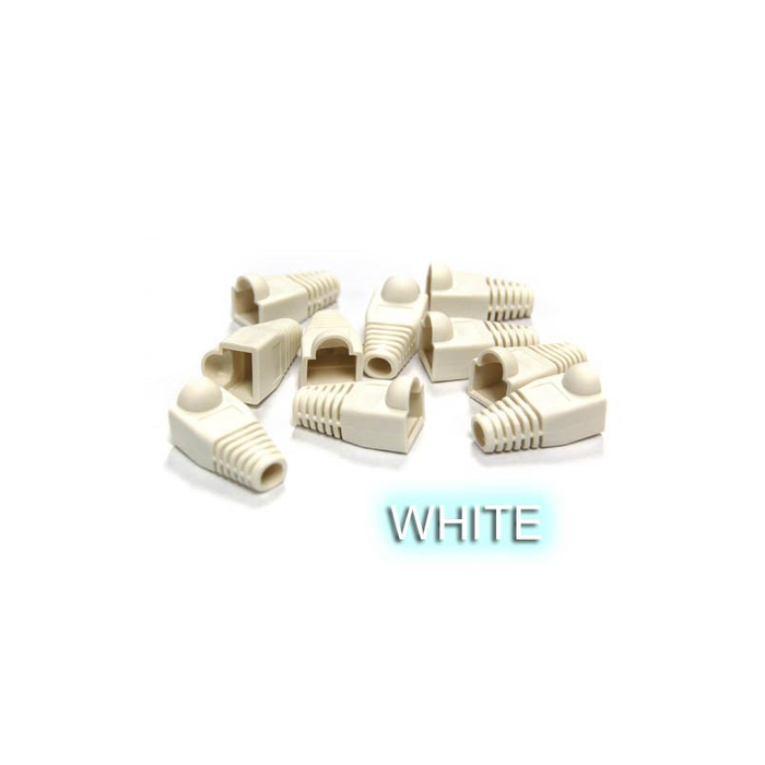 Bytecc C6BOOT-W  White Colored Snagless Boots for RJ45 (50pcs Bag)