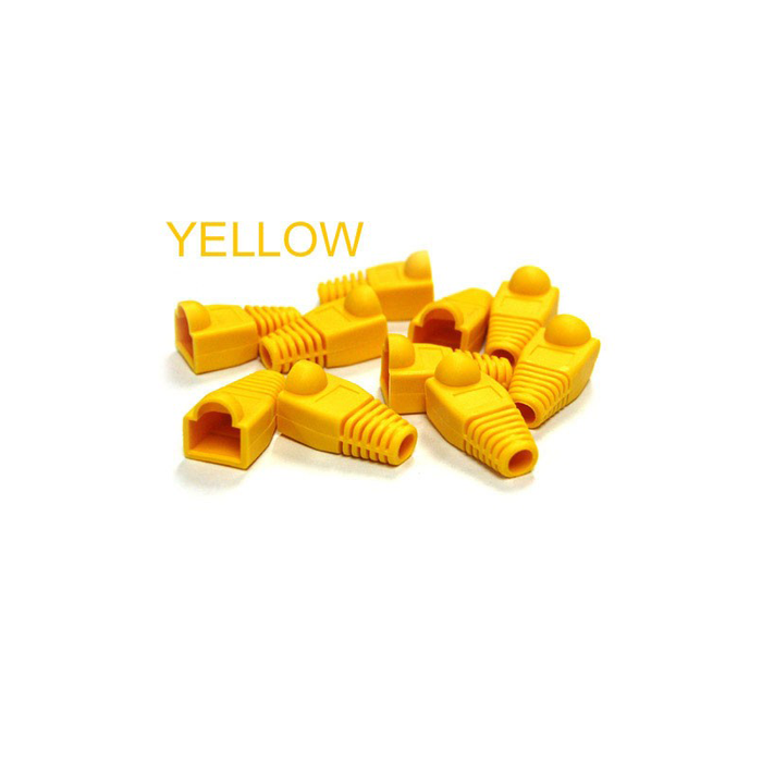 Bytecc C6BOOT-Y  Yellow Colored Snagless Boots for RJ45 (50pcs Bag)
