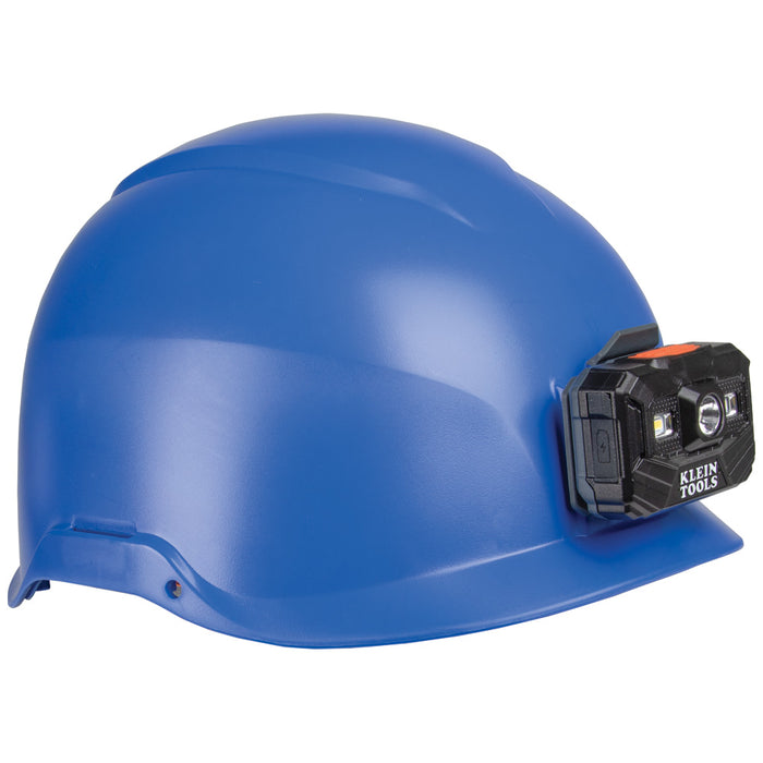 Klein Tools 60148 Safety Helmet, Non-Vented-Class E, with Rechargeable Headlamp, Blue