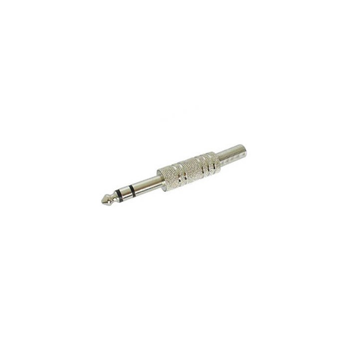 Velleman CA022 Nickel-Plated 1/4" Stereo Plug with Strain Relief