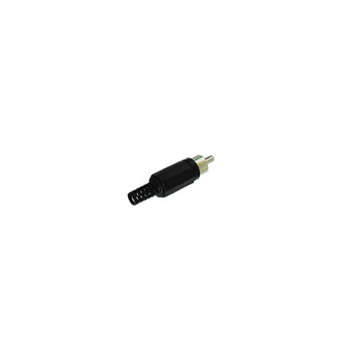 Velleman CA047B RCA Phono Male Plug, Plastic Handle, Black