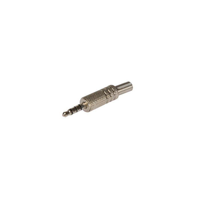 Velleman CA127 3.5mm Male Jack Connector, Nickel Stereo, 4 Contacts