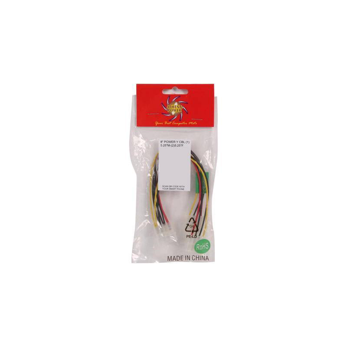 Athena Power CABLE-YPHD 8" Molex 4pin Y-Splitter