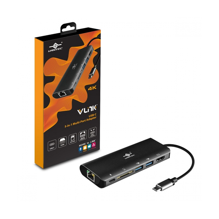 Vantec CB-CU300MDSH USB-C 5-in-1 Multi-Port Adapter