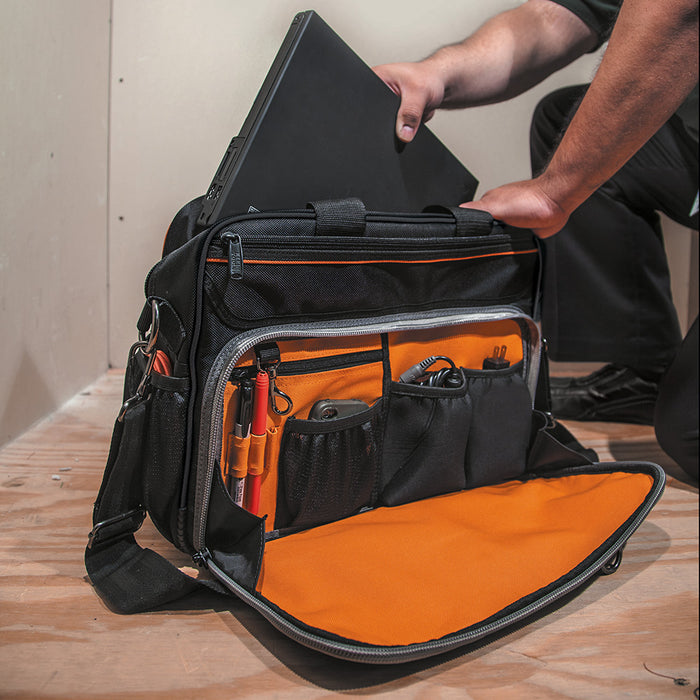 Klein Tools 55455M Tradesman Pro Tech Bag,Black/Orange