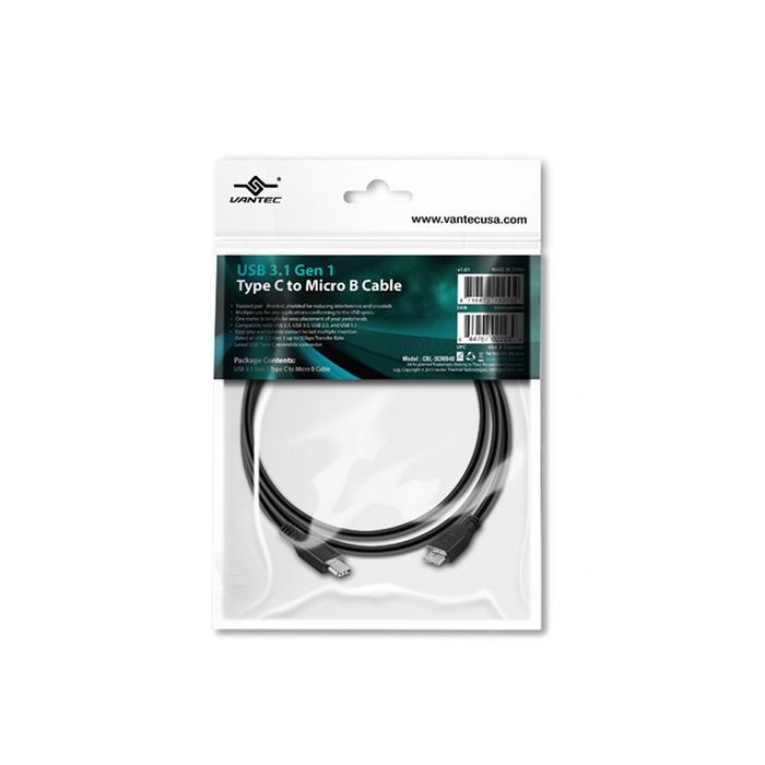 Vantec CBL-3CMB40 USB 3.1 Type C to Micro B Cable