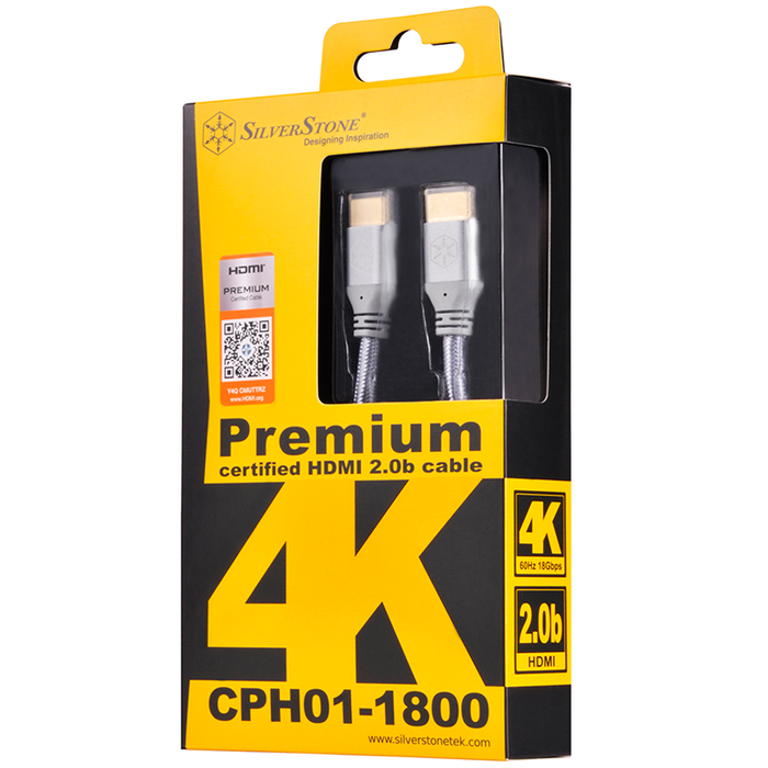 SilverStone CPH01C-1800  Ultra High Speed HDMI 2.0b Cable