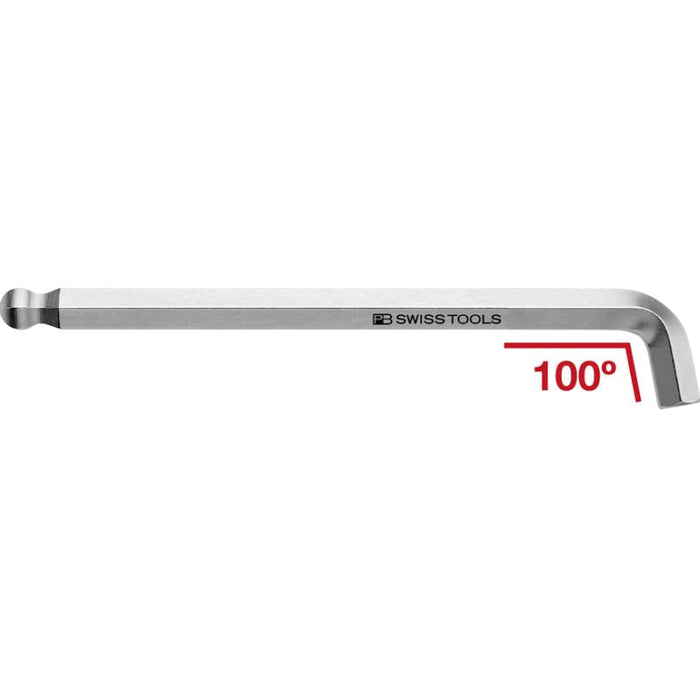 PB Swiss PB 2212.1,5 Hex Key L - Wrench with Ball Point  And  With Short 100° Key, L - 53 mm