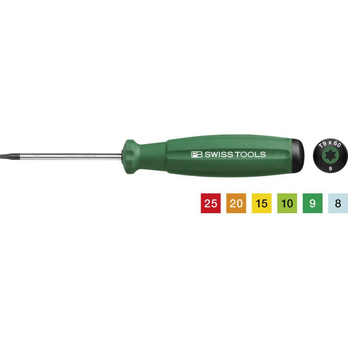 PB Swiss Tools PB 8400.9-60 GR SwissGrip Screwdrivers, TORX®