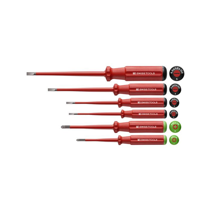 PB Swiss Tools PB 5543.SL CBB Classic VDE slim screwdriver set, fully insulated up to 1000 VAC/1500 VDC