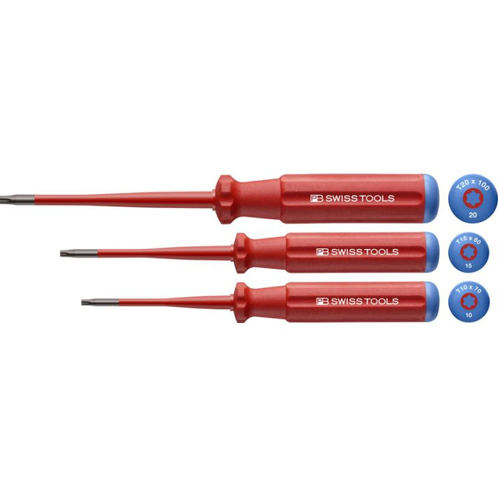 PB Swiss Tools PB 5549.SL CBB Classic VDE slim screwdriver set, fully insulated up to 1000 VAC/1500 VDC