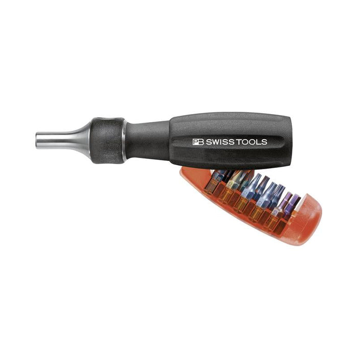 PB Swiss Tools PB 6510.R-30 Insider Pro Ratchet – ratchet handle with integrated bit magazine and 10 PrecisionBits C6
