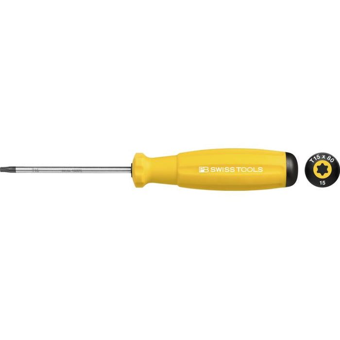 PB Swiss Tools PB 8400.15-80 YE SwissGrip Screwdrivers, TORX®
