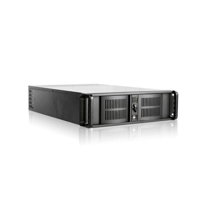 iStarUSA D-300L-60S2UP8 3U High Performance Rackmount Chassis with 600W Redundant Power Supply