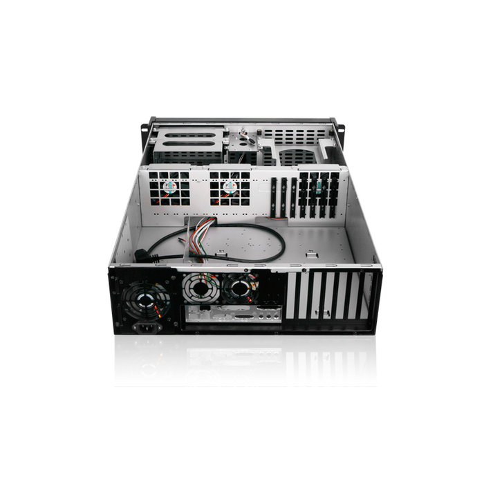iStarUSA D-300L-PFS 3U High Performance Rackmount Chassis Front-mounted ATX Power Supply