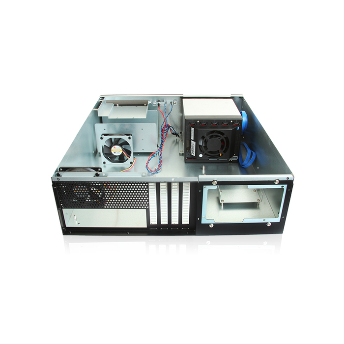 iStarUSA D-350HN-DT-RED 3U Compact 5x3.5" Bay Trayless Hotswap microATX Desktop Chassis