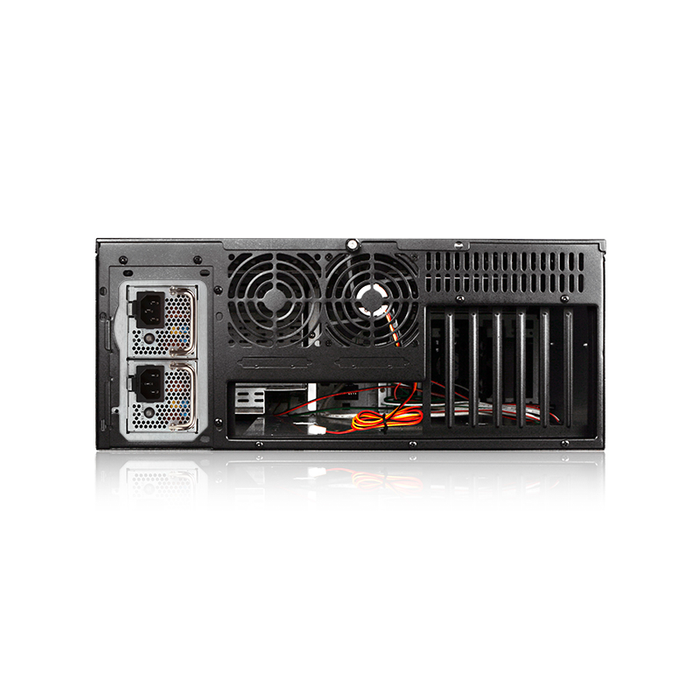 iStarUSA D-400-50R8PD2 4U Compact Stylish Rackmount Chassis with 500W Redundant Power Supply