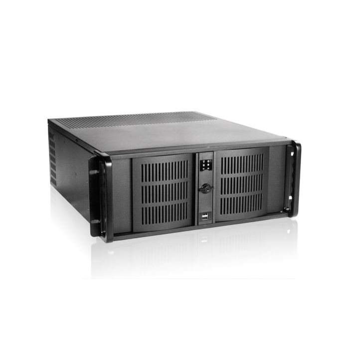 iStarUSA D-400-50R8PD8 4U Compact Stylish Rackmount Chassis with 500W Redundant Power Supply