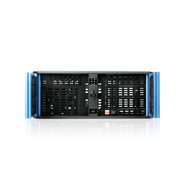 iStarUSA D-400SE-50R8PD8 4U Compact Stylish Rackmount Chassis with 500W Redundant Power Supply