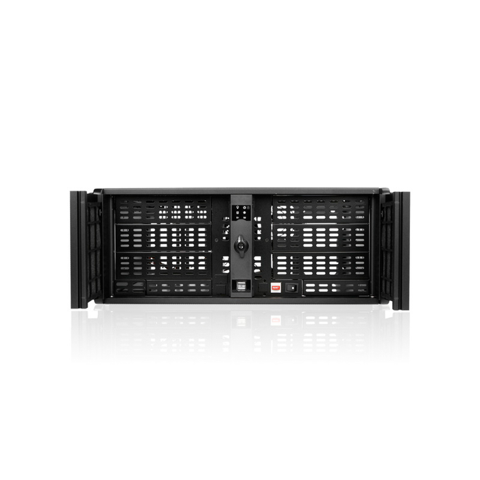 iStarUSA D-406-50R8A 4U Compact Stylish Rackmount Chassis with 500W Redundant Power Supply